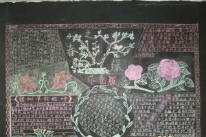 植树节板报设计作品：春绿