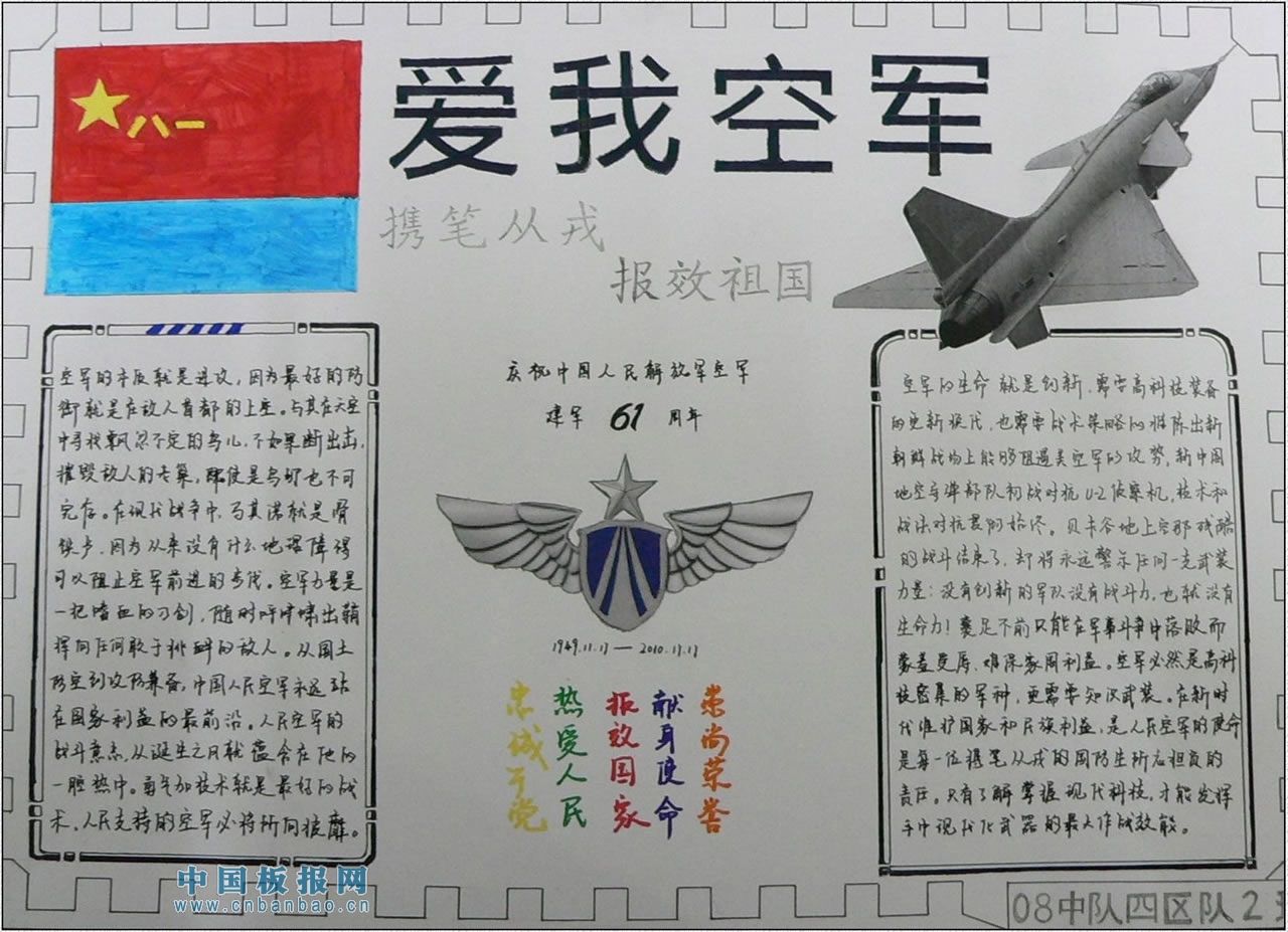 爱我空军黑板报