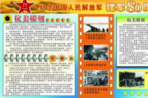 纪念中国人民解放军建军80周年专题黑板报：抗美援朝篇