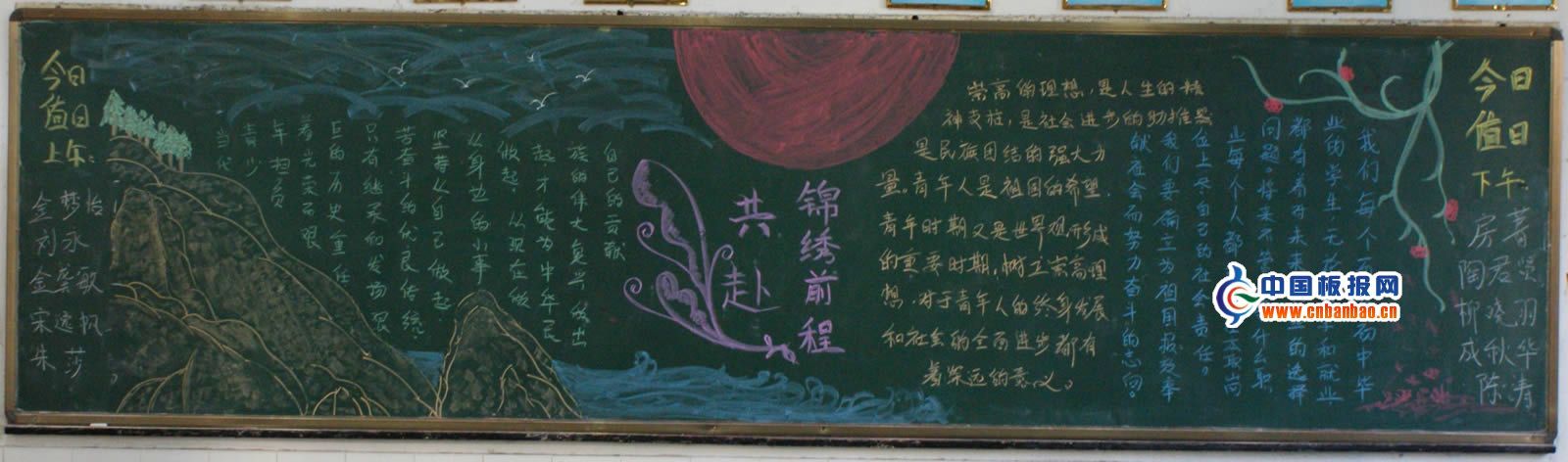 迎接中考黑板报