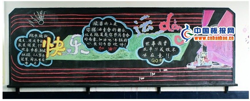 春季运动会黑板报