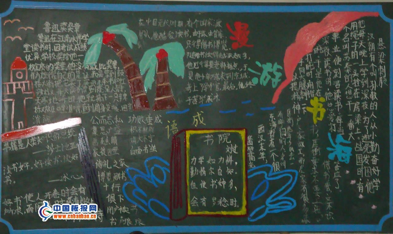 漫游书海黑板报图片2P