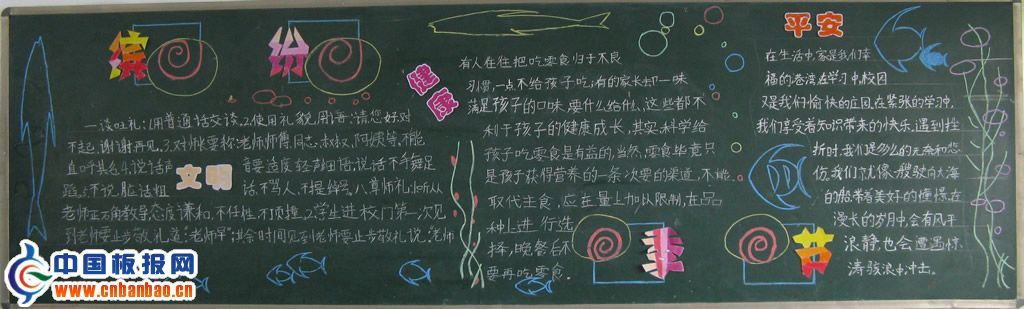 四年级新学期黑板报版面设计图