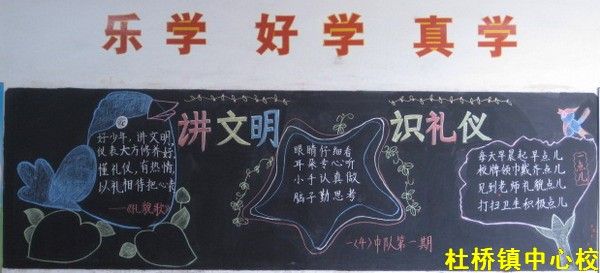 小学生文明礼仪黑板报