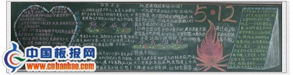 抗震防灾的黑板报图片-8P