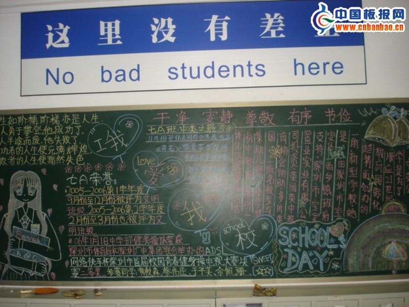 爱我校园黑板报图片