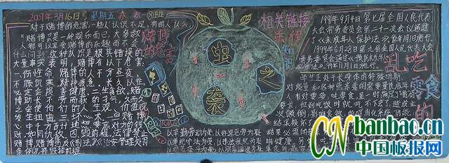 综治宣传月主题黑板报获奖作品选_共14张