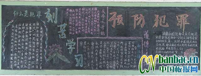 综治宣传月主题黑板报获奖作品选_共14张