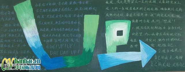 “发展自我，培养坚强品质”主题黑板报设计