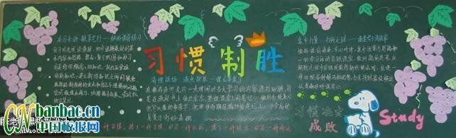 “培养良好学习习惯”主题黑板报设计