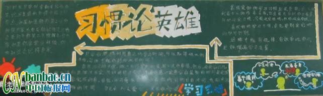 “培养良好学习习惯”主题黑板报设计