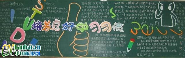 “培养良好学习习惯”主题黑板报设计