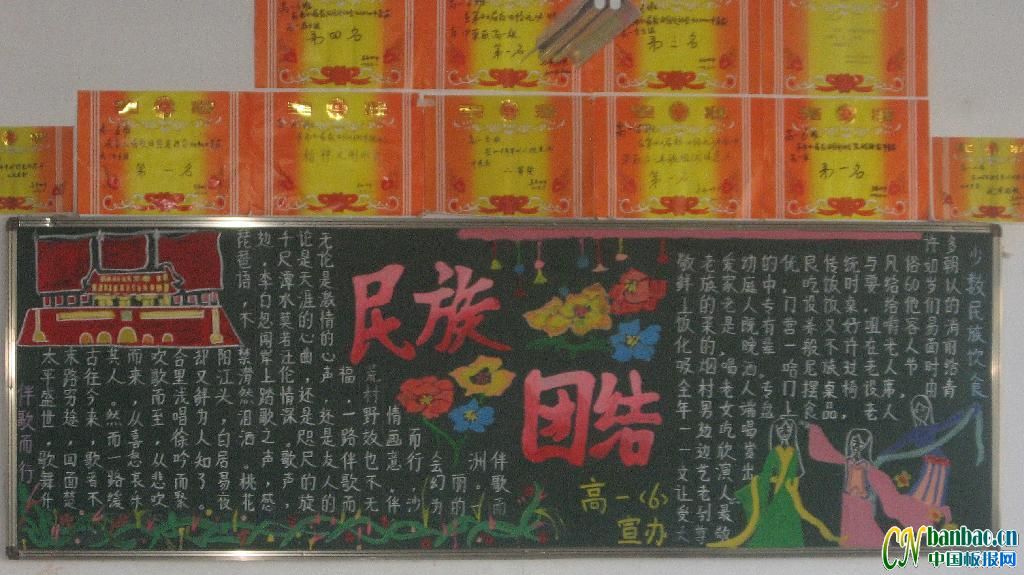 两基迎国检专题黑板报设计