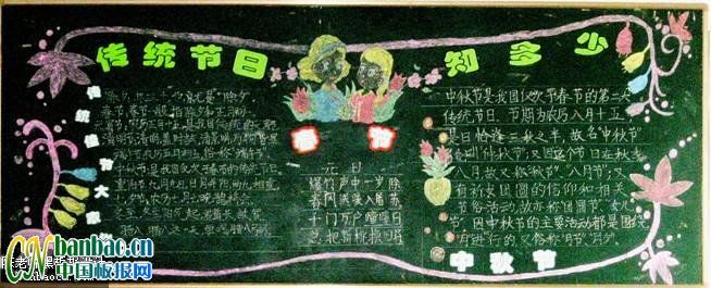 【组图】“传统节日知多少”主题黑板报设计欣赏