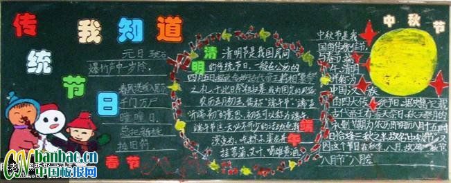 【组图】“传统节日知多少”主题黑板报设计欣赏
