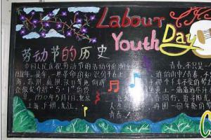 Labour Youth Day黑板报设计作品