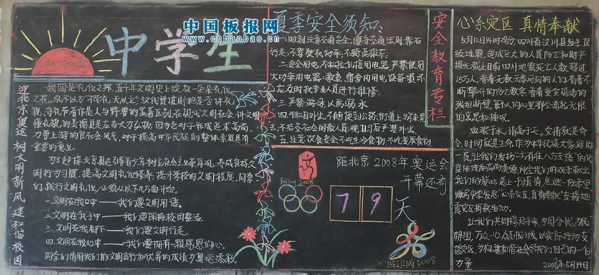 中学板报图片_学习园地