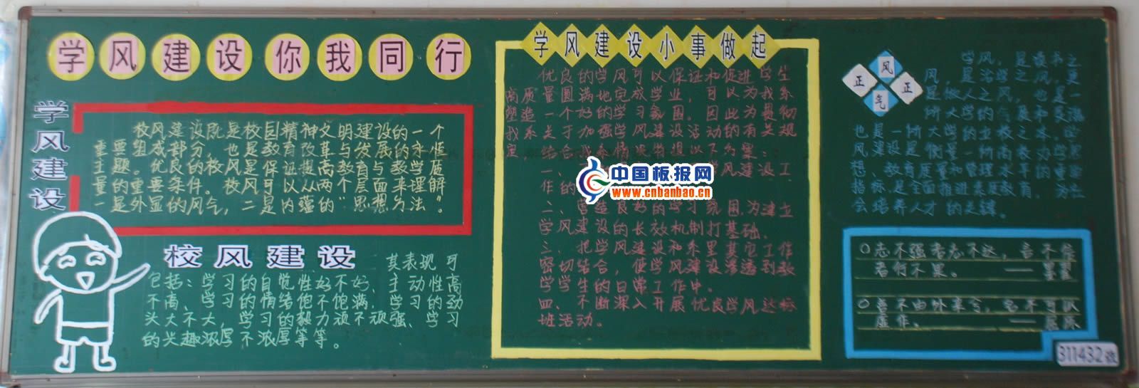 学风建设伴我同行黑板报