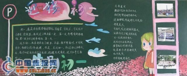 告别初一迎接初二黑板报图片荟萃-8P