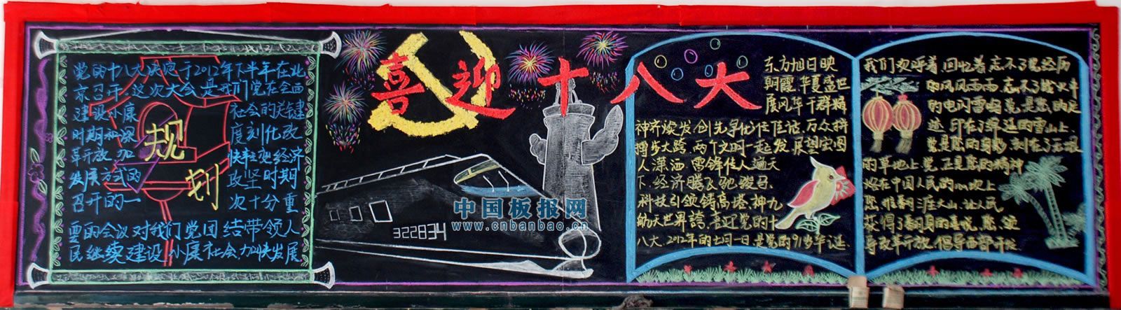 喜迎十八大黑板报作品精选