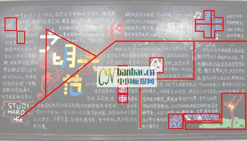 黑板报设计示范效果图