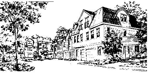 黑板报手抄报常用建筑插画