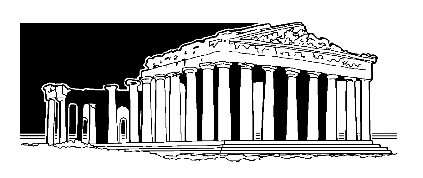 黑板报手抄报常用建筑插画