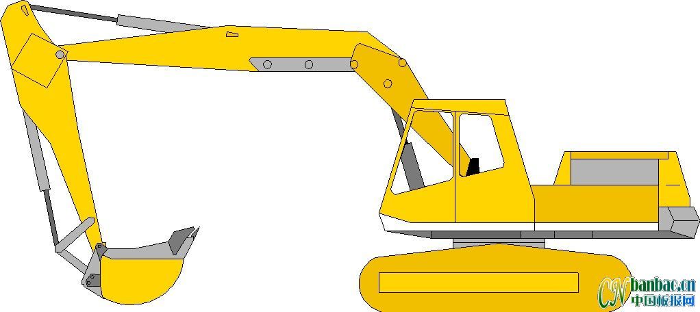 中国板报网倾情奉献：黑板报常用插图之56种工程机械