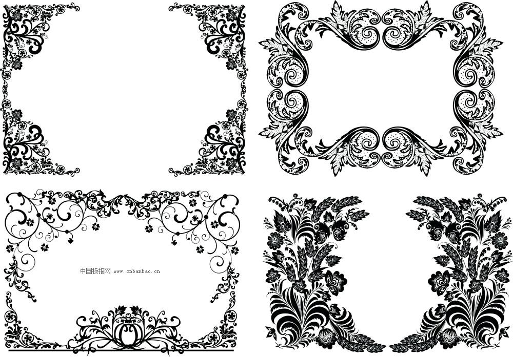黑白手抄报花边边框
