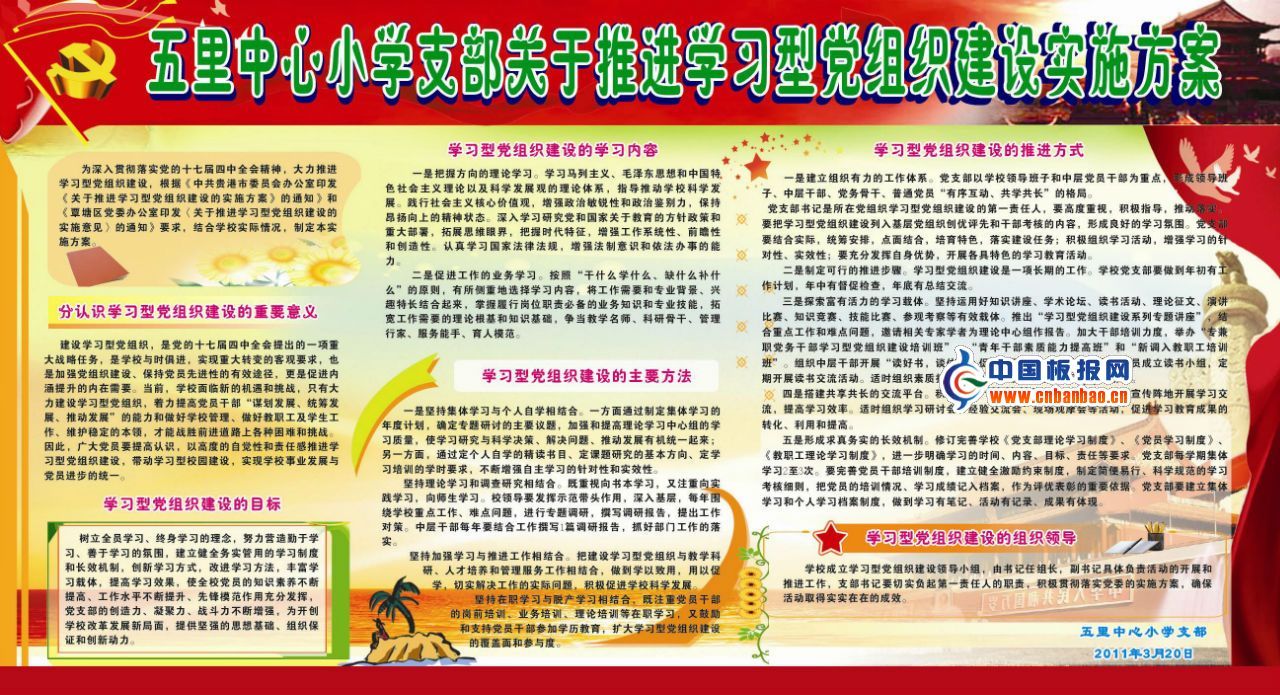 党风建设黑板报