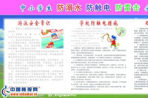 中小学生防溺水防触电防雷击安全常识板报