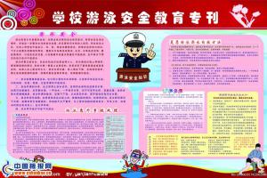 学校游泳安全教育板报设计图