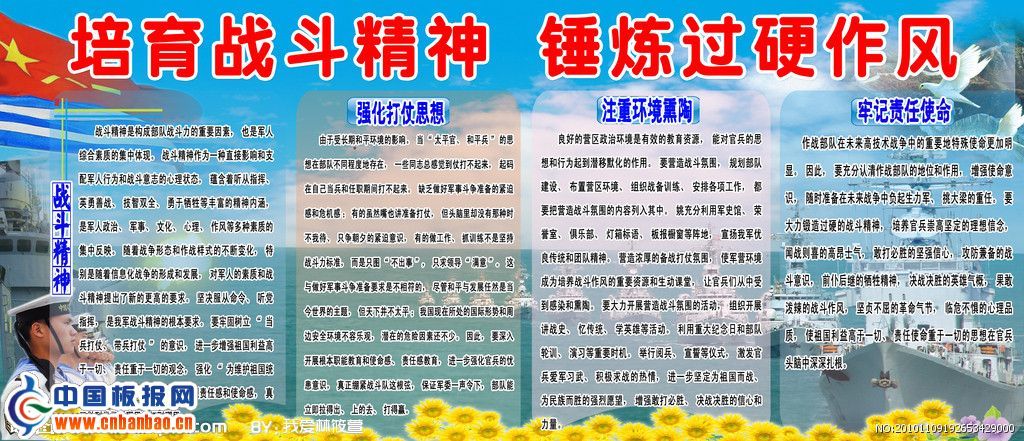 战斗精神板报-培育战斗精神 锤炼过硬作风