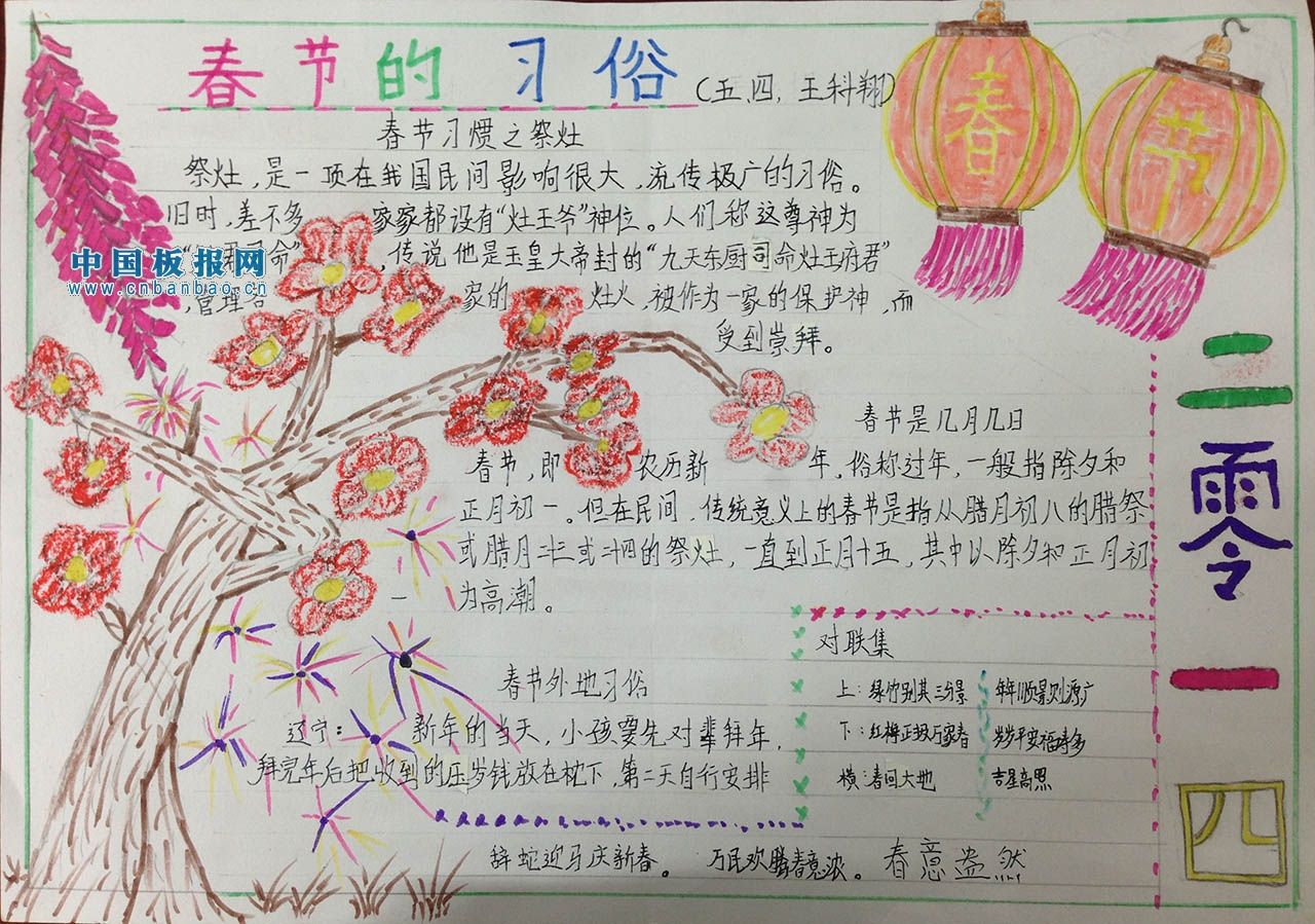 欢度新春佳节手抄报大全