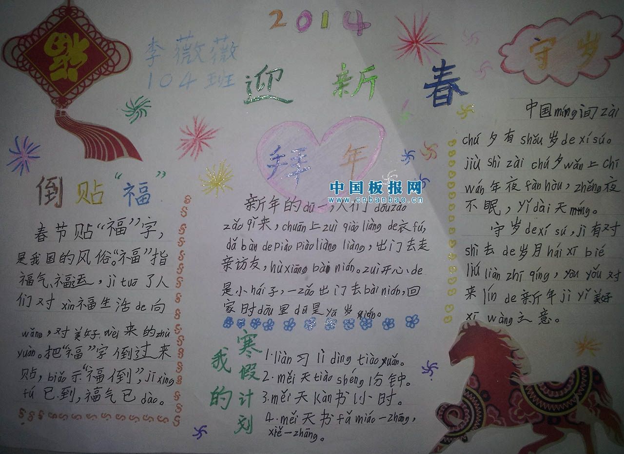 春节年俗手抄报大全