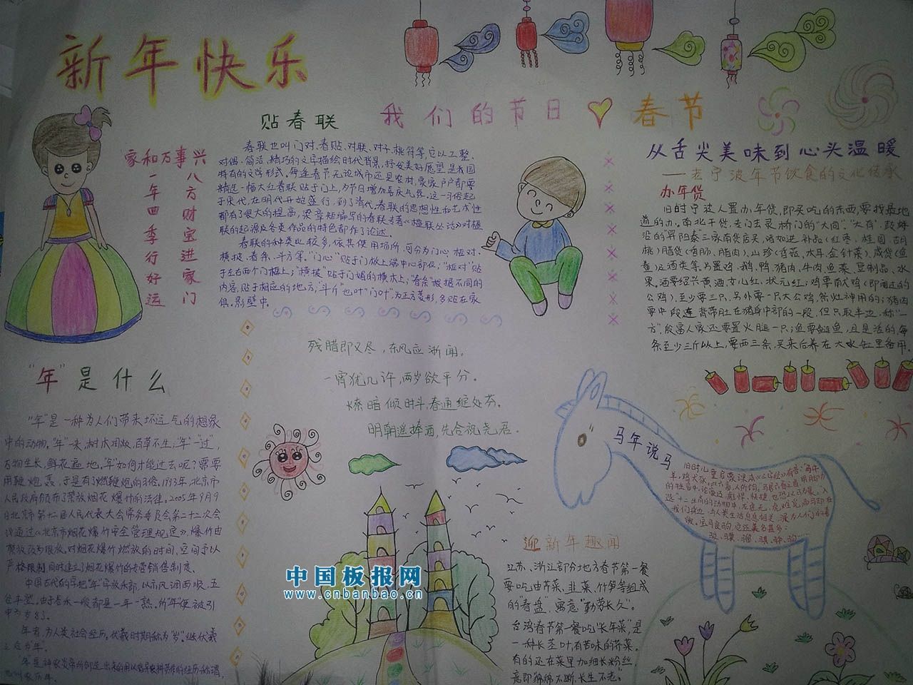 春节年俗手抄报大全