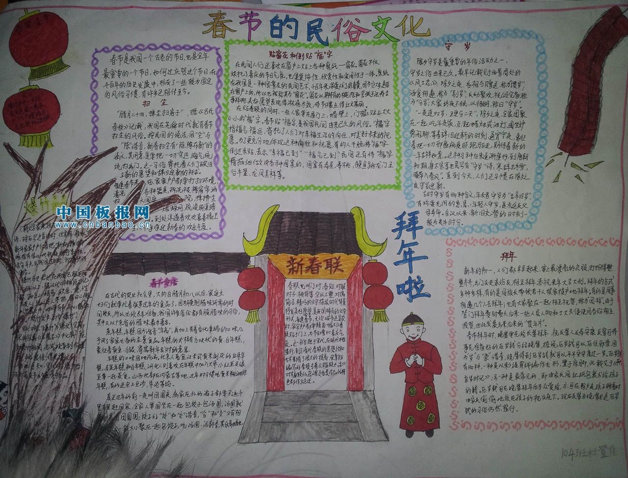 春节年俗手抄报大全
