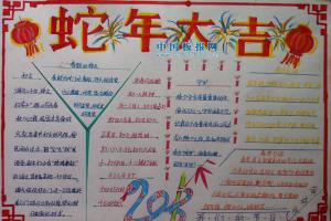 2013蛇年语文手抄报