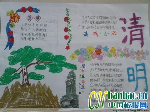 14张小学生清明节手抄报