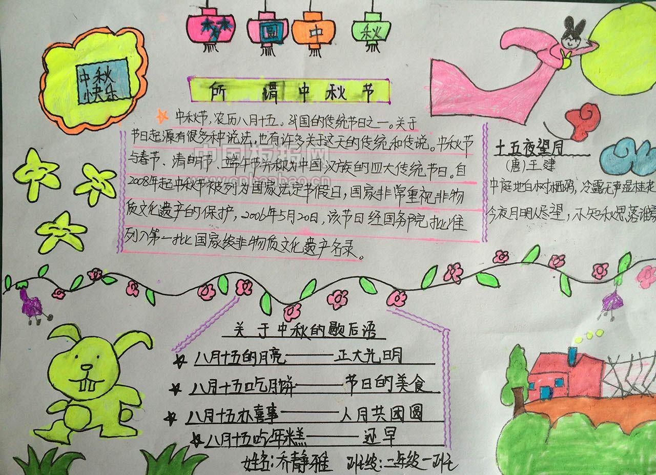 月圆中秋手抄报图片大全
