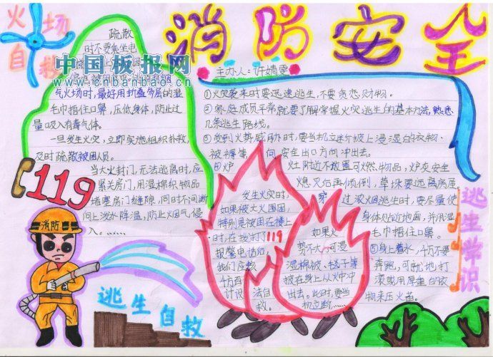 2012年119消防日手抄报