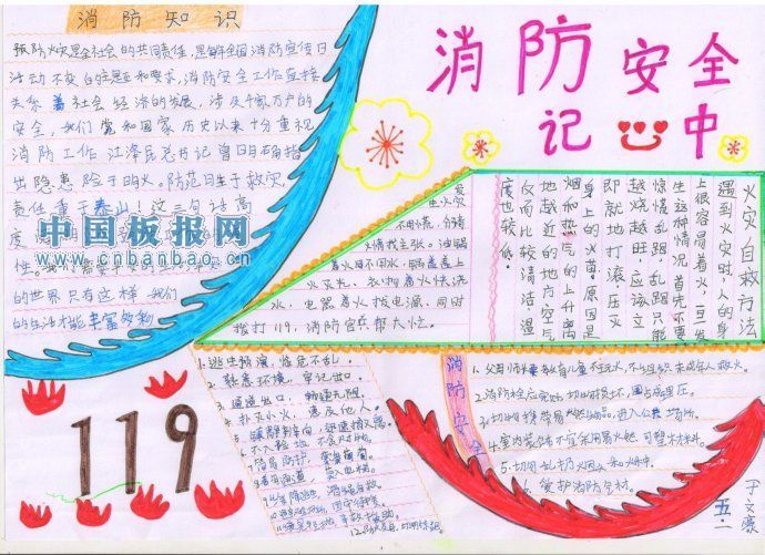 2012年119消防日手抄报