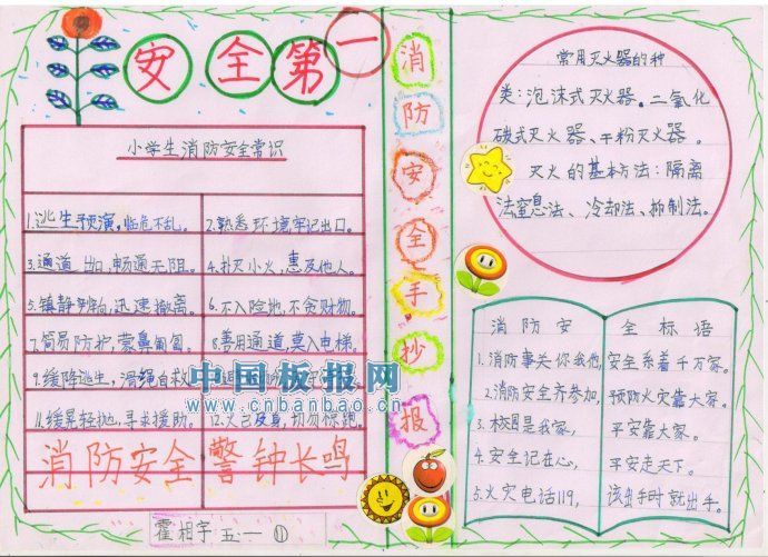 2012年119消防日手抄报