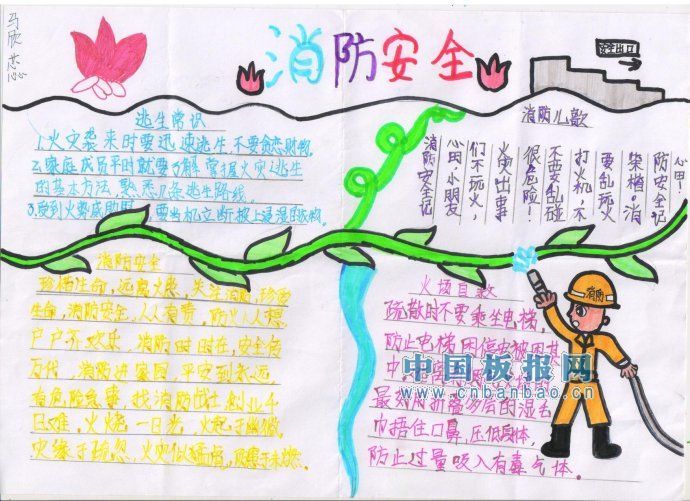 2012年119消防日手抄报