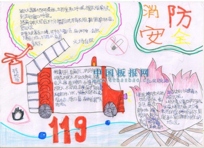 2012年119消防日手抄报