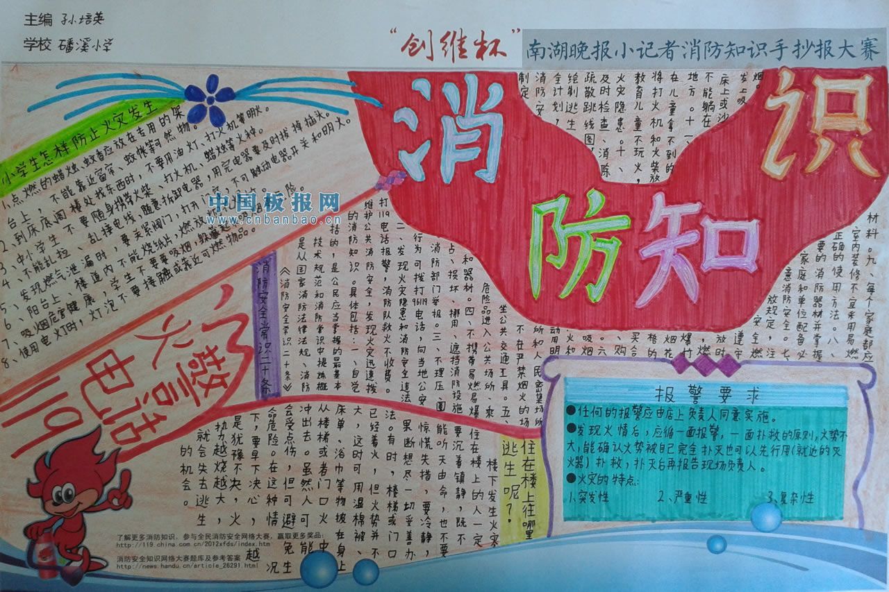 消防知识手抄报大赛作品