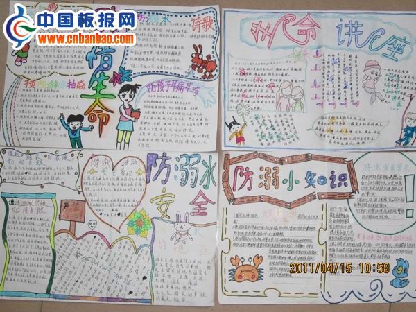 小学生游泳安全手抄报图片-4P