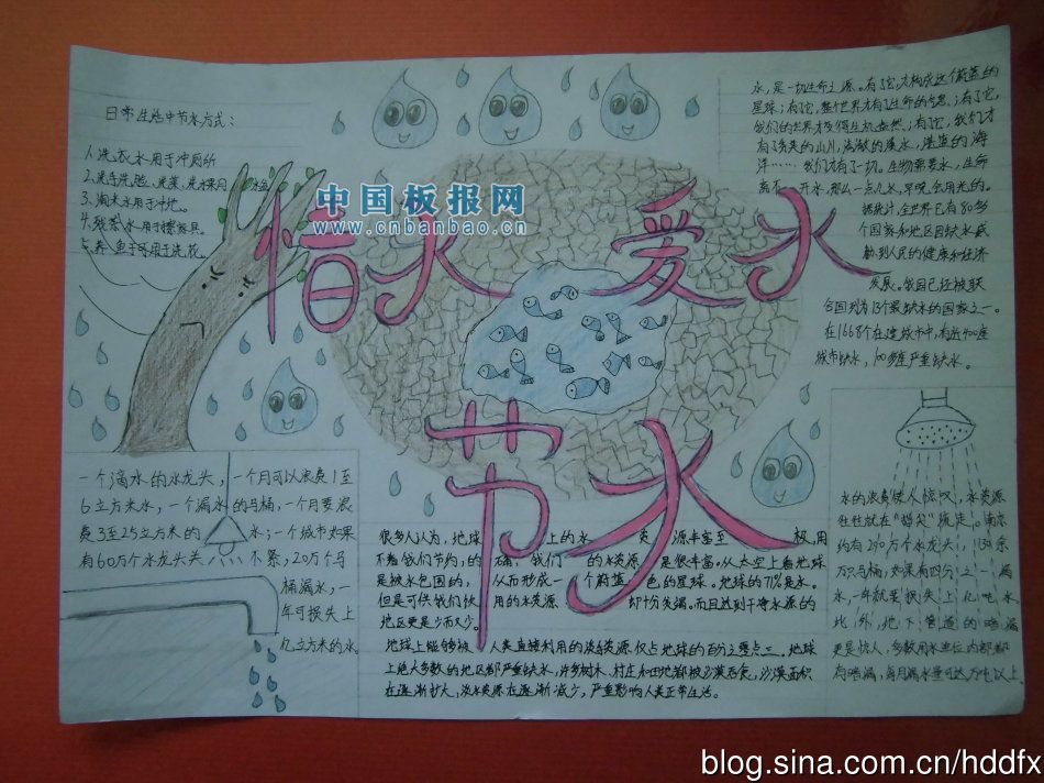 2012节水主题手抄报