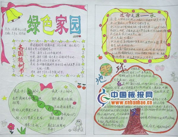 小学生绿色家园手抄报