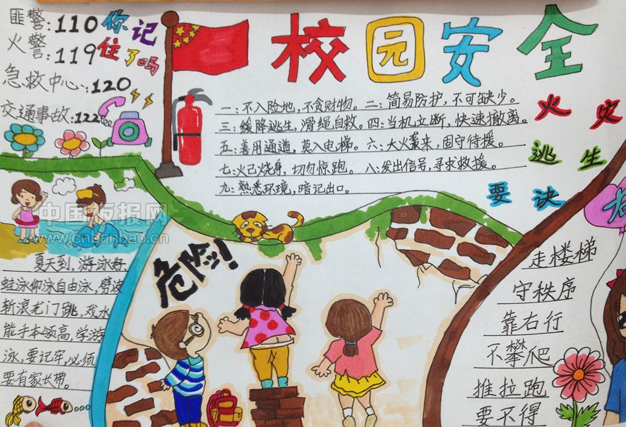 校园安全知识手抄报图片大全